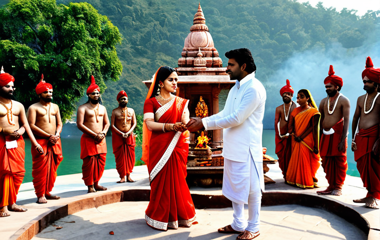 힌두교 신화 시바와 파르바티 - Shiva Tests Parvati**
A wise old Brahmin (priest), fully clothed in traditional white robes, stands... 힌두교 신화 시바와 파르바티 - Shiva Tests Parvati**
A wise old Brahmin (priest), fully clothed in traditional white robes, stands...