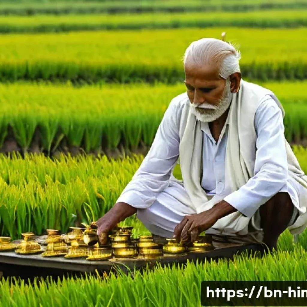 힌두교와 농업 - **Prompt for "Bhumi Puja: A Farmer's Reverence"**:
"An elderly Bengali farmer, with a wise, kind...